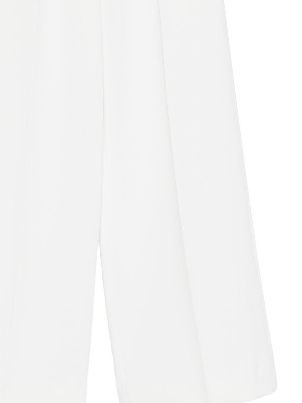 Pantaloni per bambina Elisabetta Franchi La Mia Bambina bianchi con banda logo - Rubino Kids