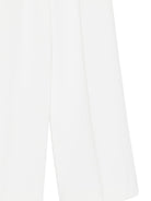 Pantaloni per bambina Elisabetta Franchi La Mia Bambina bianchi con banda logo - Rubino Kids