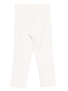 Pantaloni per bambina Elisabetta Franchi La Mia Bambina bianchi con profili a contrasto - Rubino Kids