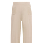 Pantaloni per bambina Emporio Armani Kids beige con due tasche posteriori - Rubino Kids