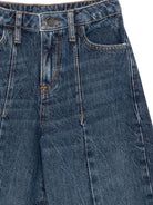 Pantaloni per bambina Emporio Armani Kids denim a gamba ampia - Rubino Kids