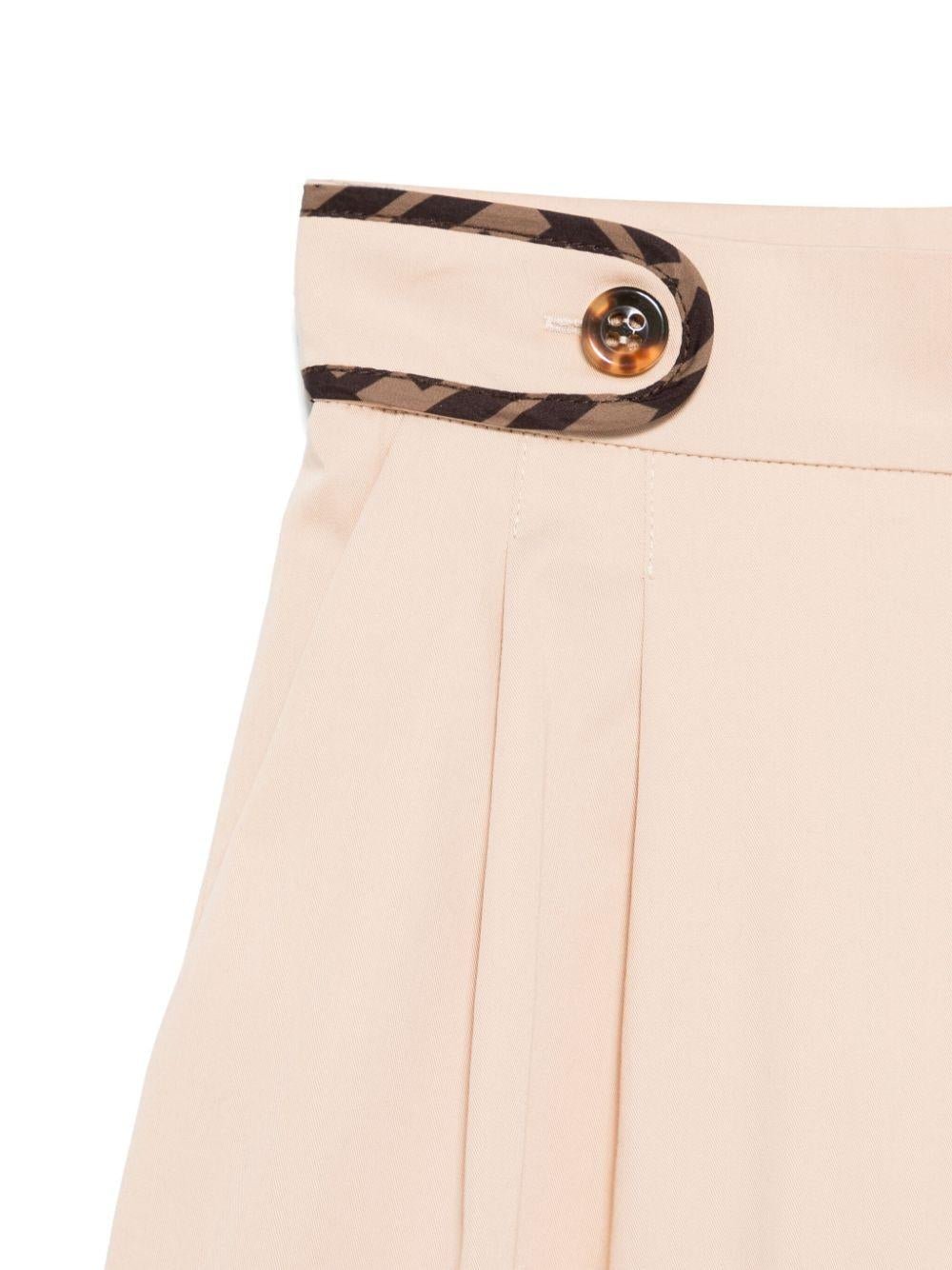 Pantaloni per bambina Fendi Kids beige modello svasato - Rubino Kids