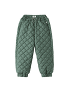 Pantaloni per bambina Il Gufo verde con motivo trapuntato - Rubino Kids