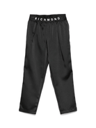 Pantaloni per bambina John Richmond Junior nero con logo - Rubino Kids