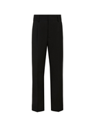 Pantaloni per bambina John Richmond Junior nero con pieghe frontali - Rubino Kids