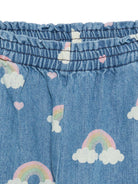 Pantaloni per bambina Konges Sløjd blu con motivo arcobaleno - Rubino Kids