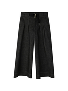 Pantaloni per bambina Lanvin Enfant blu con dettaglio fibbia - Rubino Kids