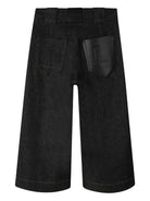 Pantaloni per bambina Lanvin Enfant blu con dettaglio fibbia - Rubino Kids