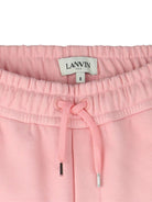 Pantaloni per bambina Lanvin Enfant rosa con inserti - Rubino Kids