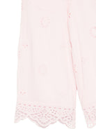 Pantaloni per bambina Louise Misha rosa con dettagli ricamati - Rubino Kids