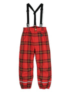 Pantaloni per bambina Mini Rodini Edelweiss rosso con motivo a quadri tartan - Rubino Kids