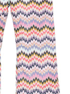Pantaloni per bambina Missoni Kids multicolore con motivo a chevron - Rubino Kids