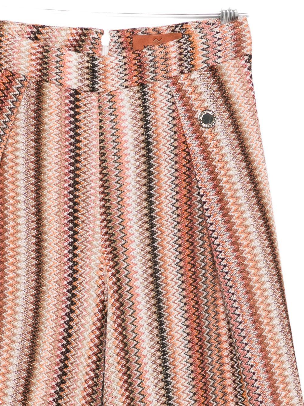 Pantaloni per bambina Missoni Kids multicolore con motivo a righe - Rubino Kids