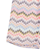 Pantaloni per bambina Missoni Kids multicolore con stampa a zigzag - Rubino Kids