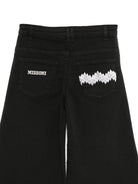 Pantaloni per bambina Missoni Kids neri con ricamo a zigzag - Rubino Kids