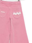 Pantaloni per bambina Missoni Kids rosa con gamba larga - Rubino Kids