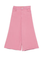 Pantaloni per bambina Missoni Kids rosa con gamba larga - Rubino Kids