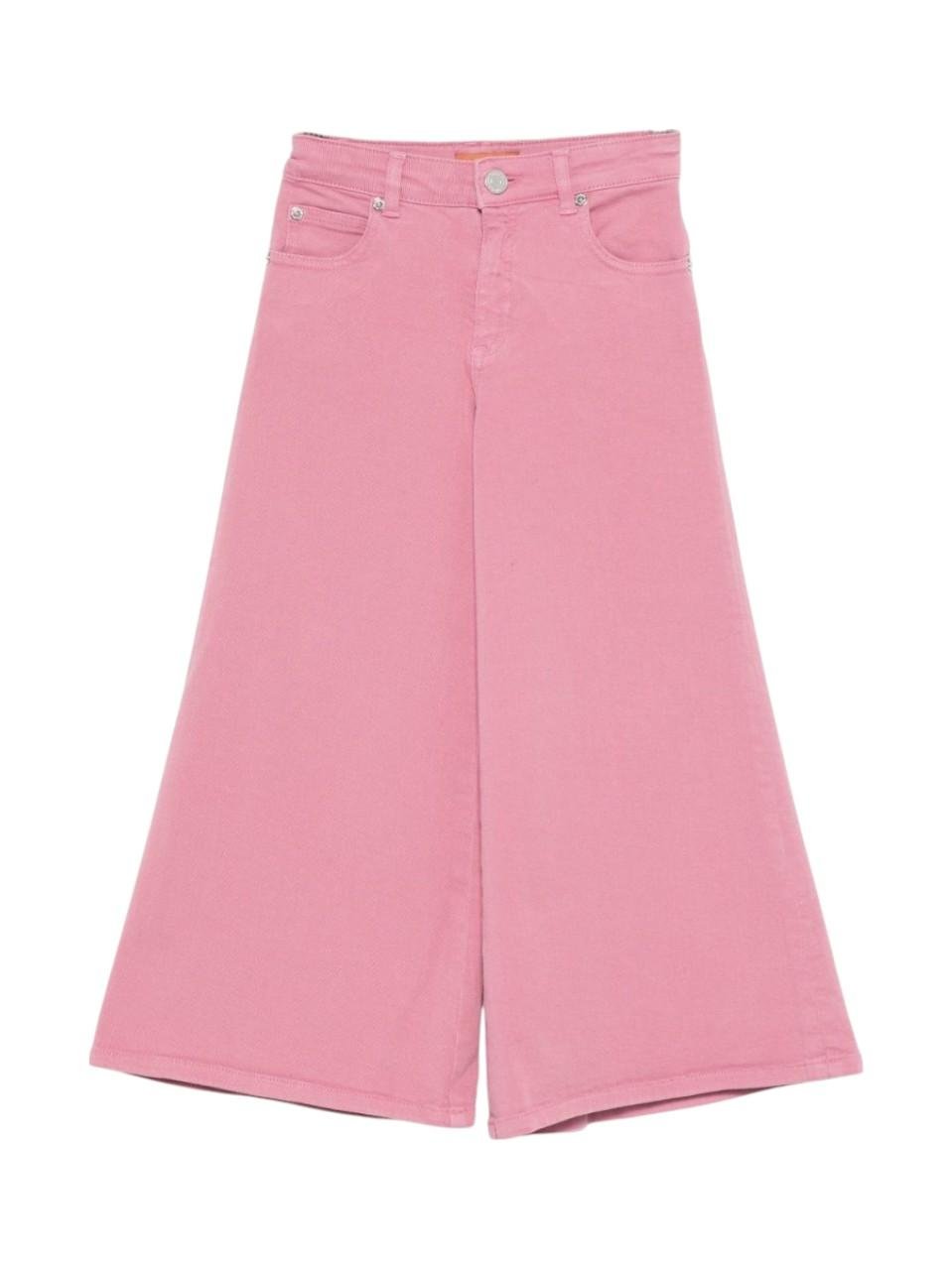 Pantaloni per bambina Missoni Kids rosa con gamba larga - Rubino Kids