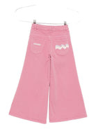 Pantaloni per bambina Missoni Kids rosa con gamba larga - Rubino Kids