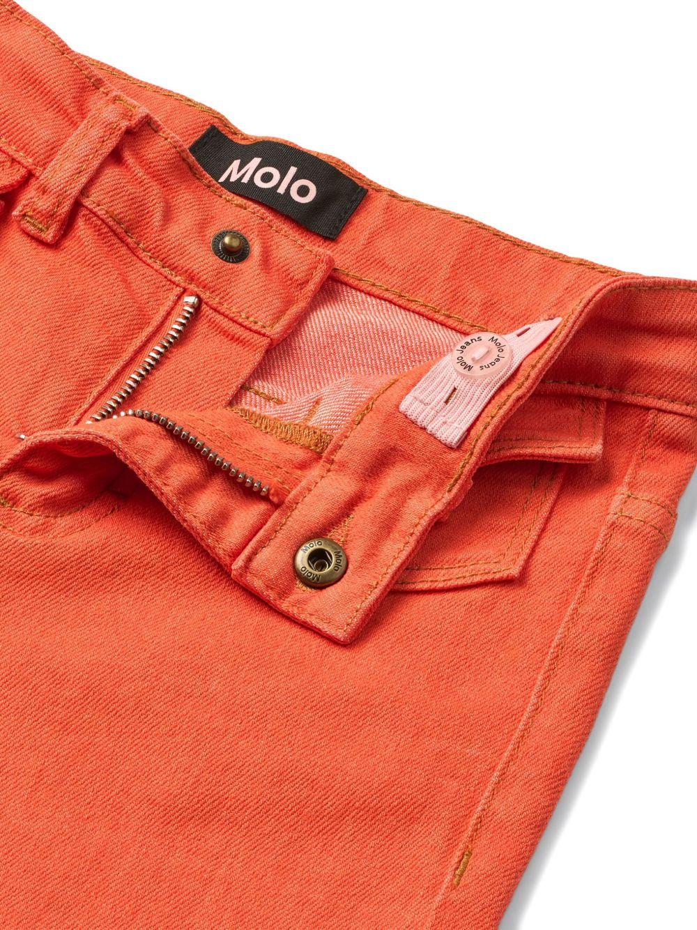 Pantaloni per bambina Molo Atla arancione con due tasche posteriori applicate - Rubino Kids