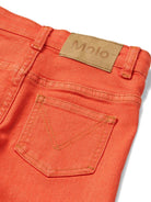 Pantaloni per bambina Molo Atla arancione con due tasche posteriori applicate - Rubino Kids