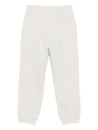 Pantaloni per bambina Monnalisa beige con decorazione a cuore - Rubino Kids