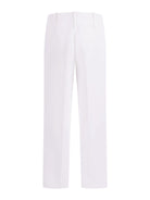 Pantaloni per bambina Monnalisa bianco con logo - Rubino Kids