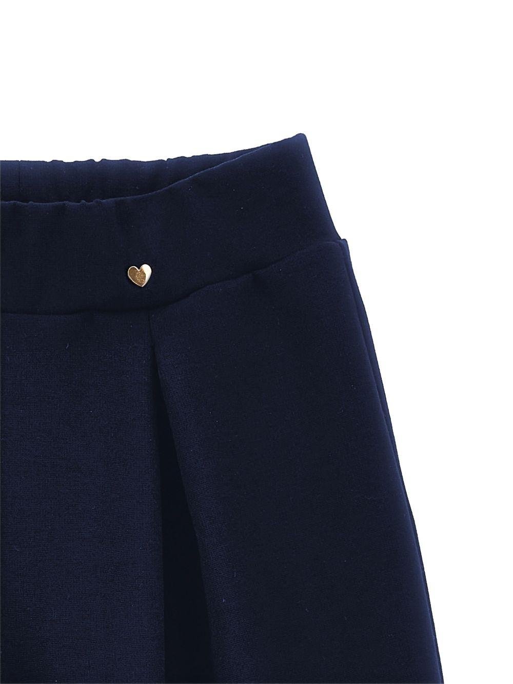 Pantaloni per bambina Monnalisa blu con dettaglio con bottoni decorativi - Rubino Kids