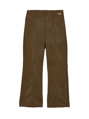 Monnalisa brown high-waisted trousers for girls
