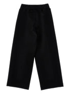 Pantaloni per bambina Monnalisa neri con dettagli plissettati - Rubino Kids