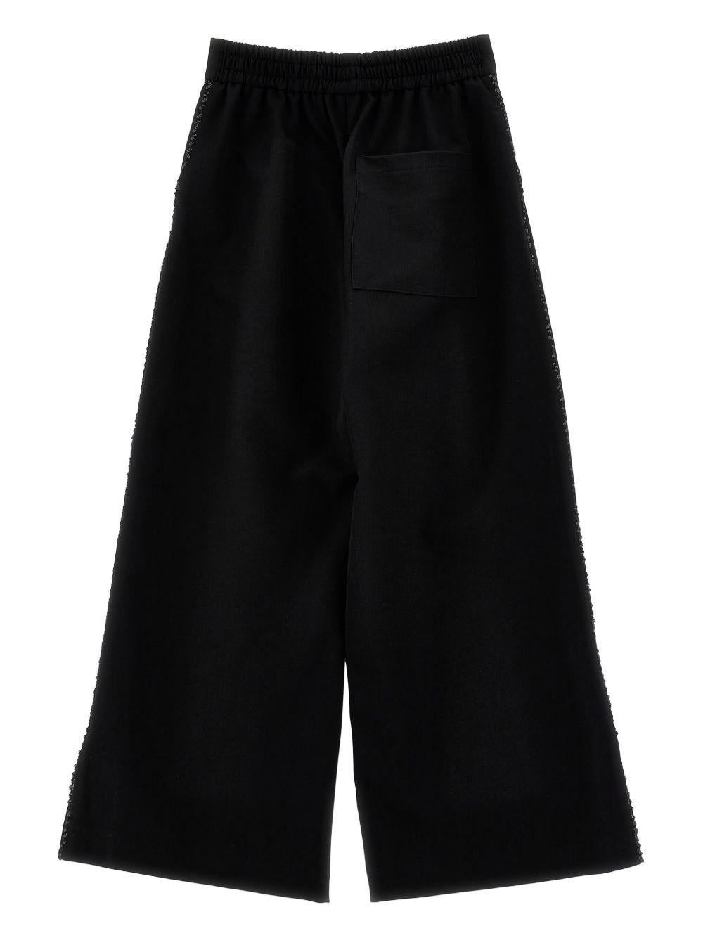 Pantaloni per bambina Monnalisa neri con tasca posteriore sagomata - Rubino Kids