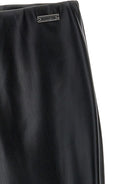 Pantaloni per bambina Monnalisa neri svasati a vita alta - Rubino Kids