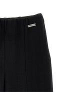 Pantaloni per bambina Monnalisa nero con dettaglio con cuciture - Rubino Kids