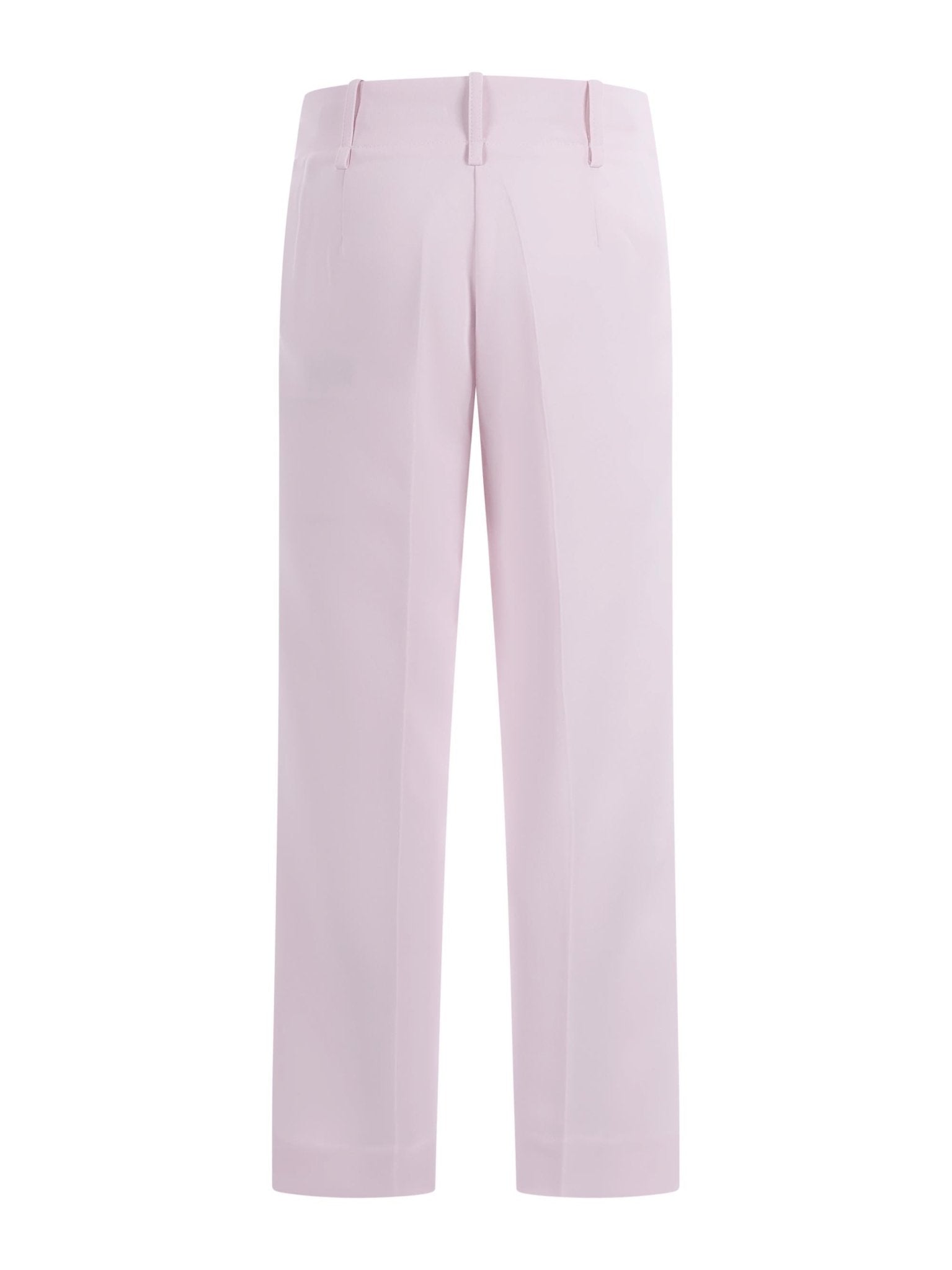Pantaloni per bambina Monnalisa rosa chiaro con cuiture - Rubino Kids