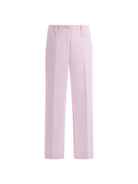Pantaloni per bambina Monnalisa rosa chiaro con cuiture - Rubino Kids