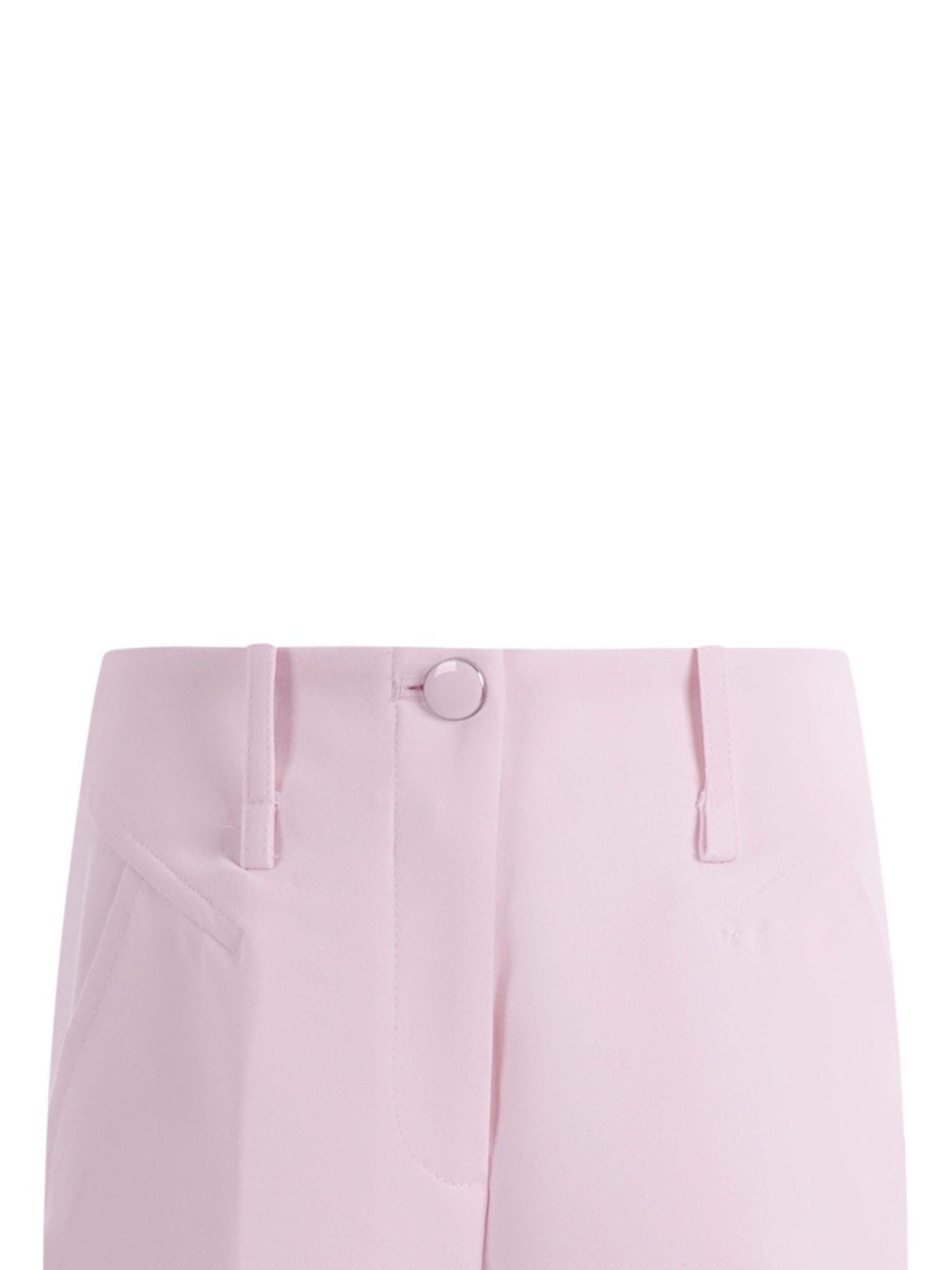 Pantaloni per bambina Monnalisa rosa chiaro con cuiture - Rubino Kids