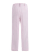 Pantaloni per bambina Monnalisa rosa chiaro con cuiture - Rubino Kids