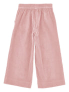 Pantaloni per bambina Monnalisa rosa con vita elasticizzata - Rubino Kids