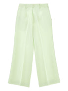 Pantaloni per bambina Monnalisa verde con cuciture - Rubino Kids