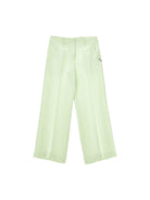 Pantaloni per bambina Monnalisa verde con cuciture - Rubino Kids