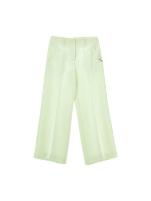 Monnalisa green trousers with stitching for girls