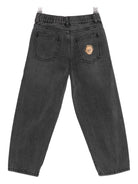 Pantaloni per bambina Moschino Kids neri con cinque tasche - Rubino Kids