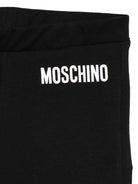 Pantaloni per bambina Moschino Kids neri svasati con decorazione logo - Rubino Kids