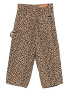 Pantaloni per bambina MSGM Kids animalier con stampa leopardata - Rubino Kids