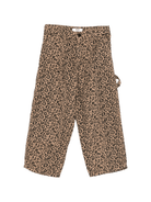 Pantaloni per bambina MSGM Kids animalier con stampa leopardata - Rubino Kids