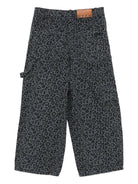 Pantaloni per bambina MSGM Kids grigi con stampa leopardata - Rubino Kids