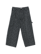 Pantaloni per bambina MSGM Kids grigi con stampa leopardata - Rubino Kids