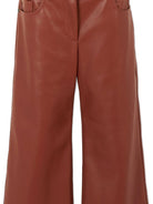 Pantaloni per bambina MSGM Kids marrone a gamba ampia - Rubino Kids