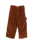 Pantaloni per bambina MSGM Kids marroni con gamba dritta - Rubino Kids