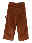 Pantaloni per bambina MSGM Kids marroni con gamba dritta - Rubino Kids